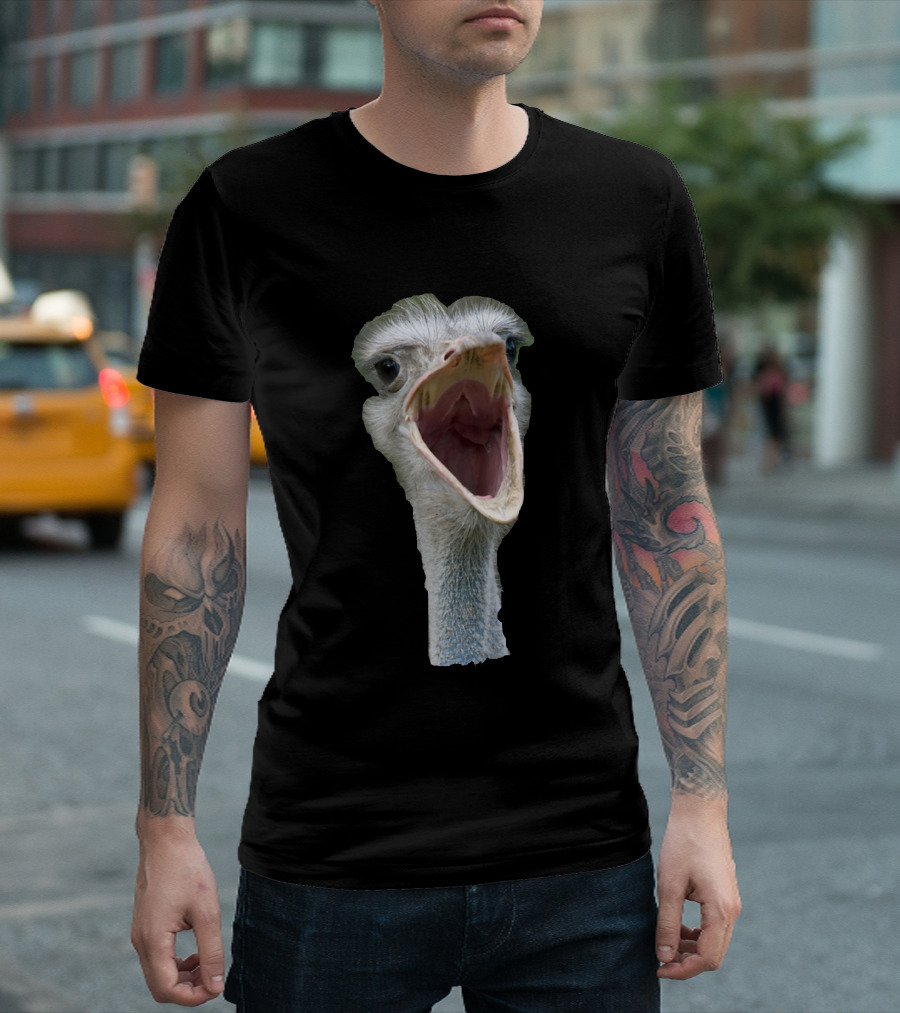 Deve Kusu Ostrich Head Close-Up T-Shirt