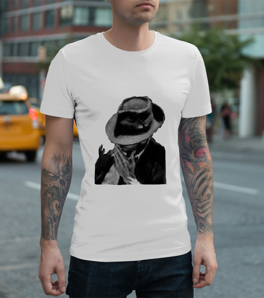 Kovboy Smoking Hat Mysterious T-Shirt
