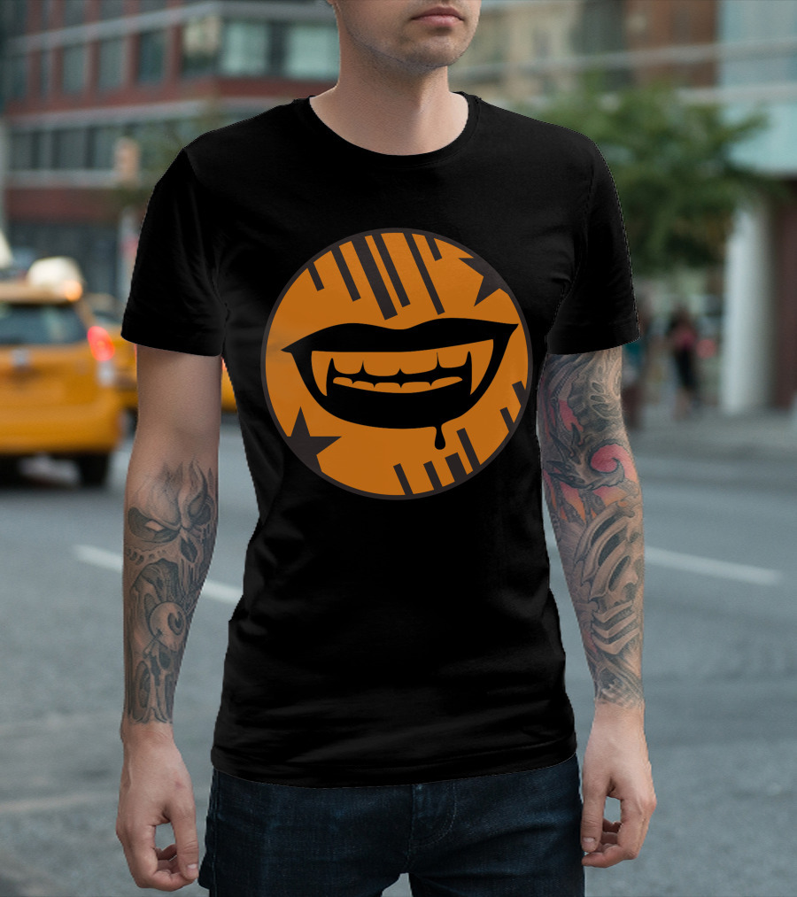 Mistery Lips Vampire Fangs Dripping Starry Halloween T-Shirt