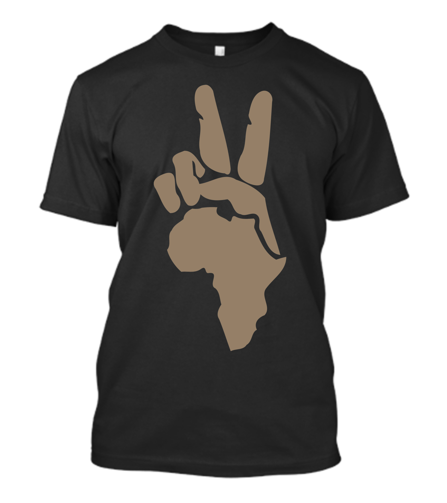 Peace To Africa Hand Map Vice Sign T-Shirt