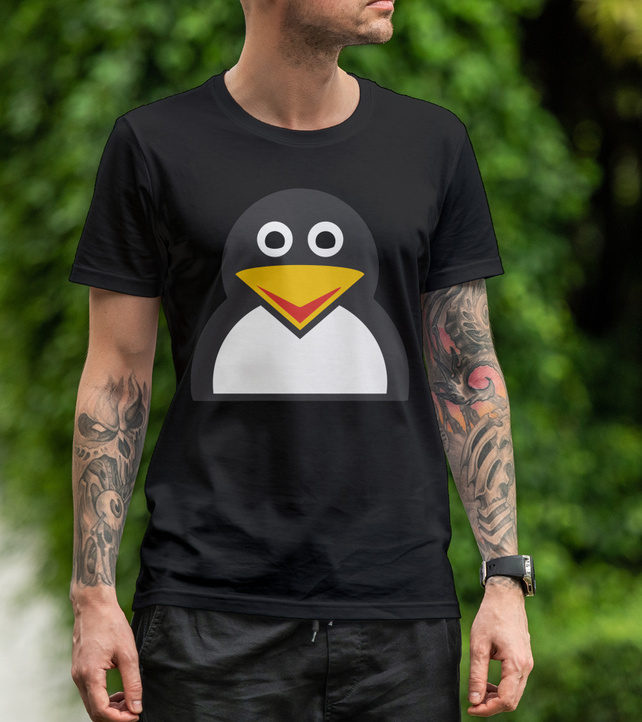 Linux Penguin Face T-Shirt