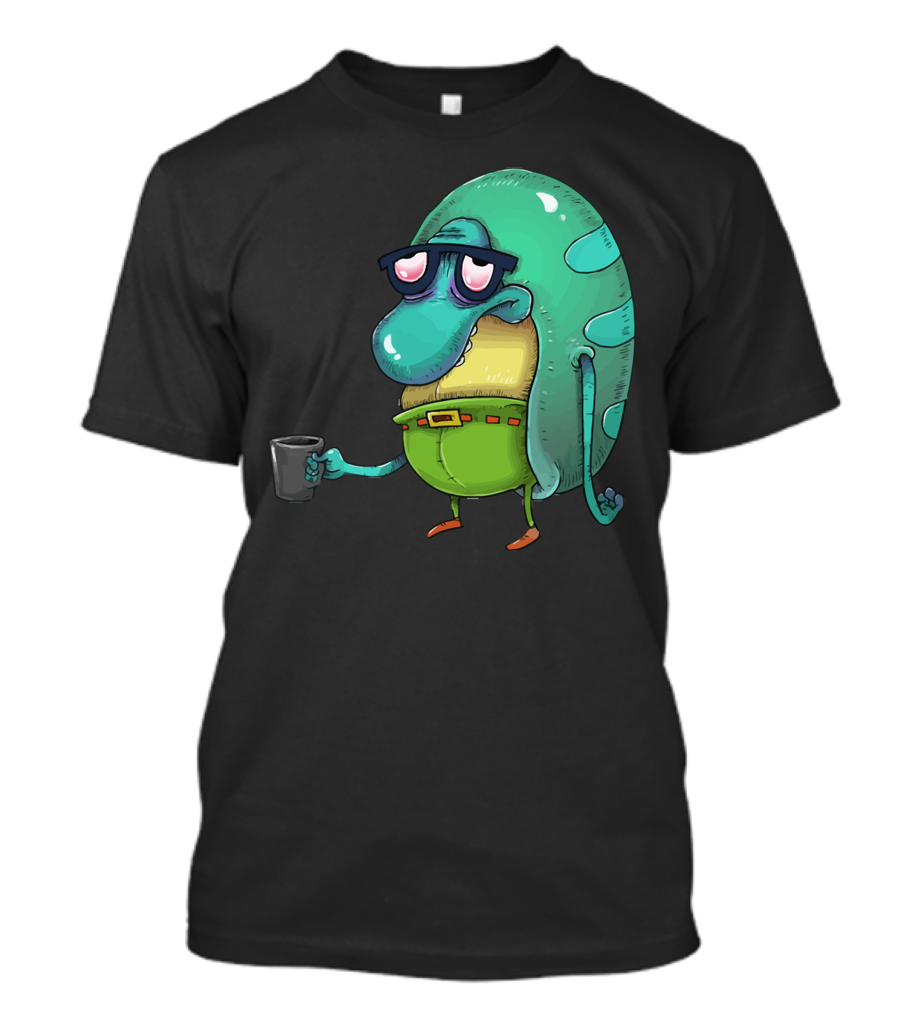 Philbert Before Coffee Cartoon Character With Coffee Cup T-Shirt