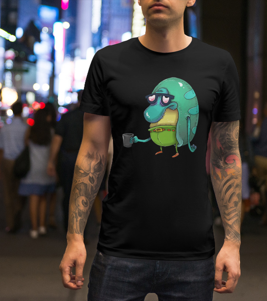 Philbert Before Coffee Cartoon Character With Coffee Cup T-Shirt