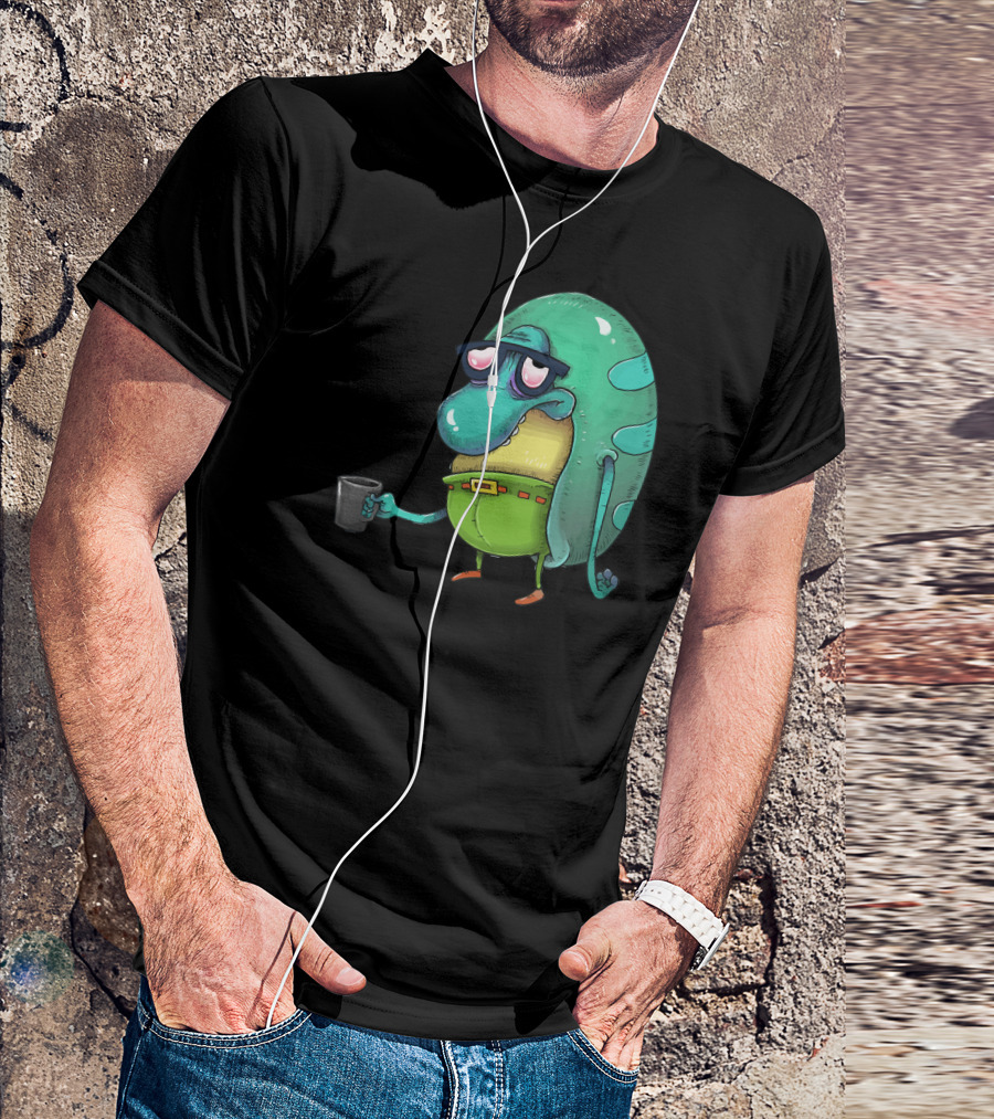 Philbert Before Coffee Cartoon Character With Coffee Cup T-Shirt
