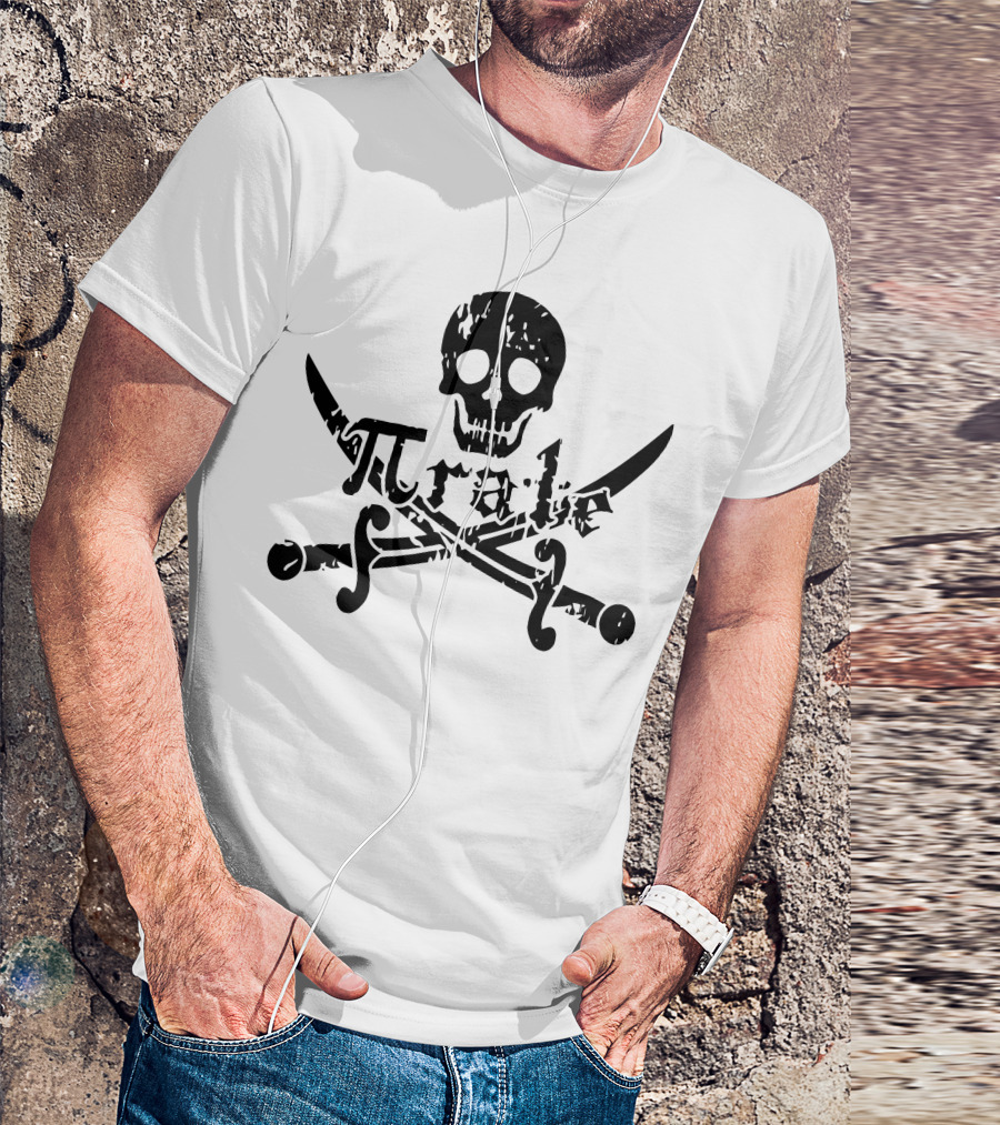 Pirate Skull Pi Rate Crossed Swords T-Shirt