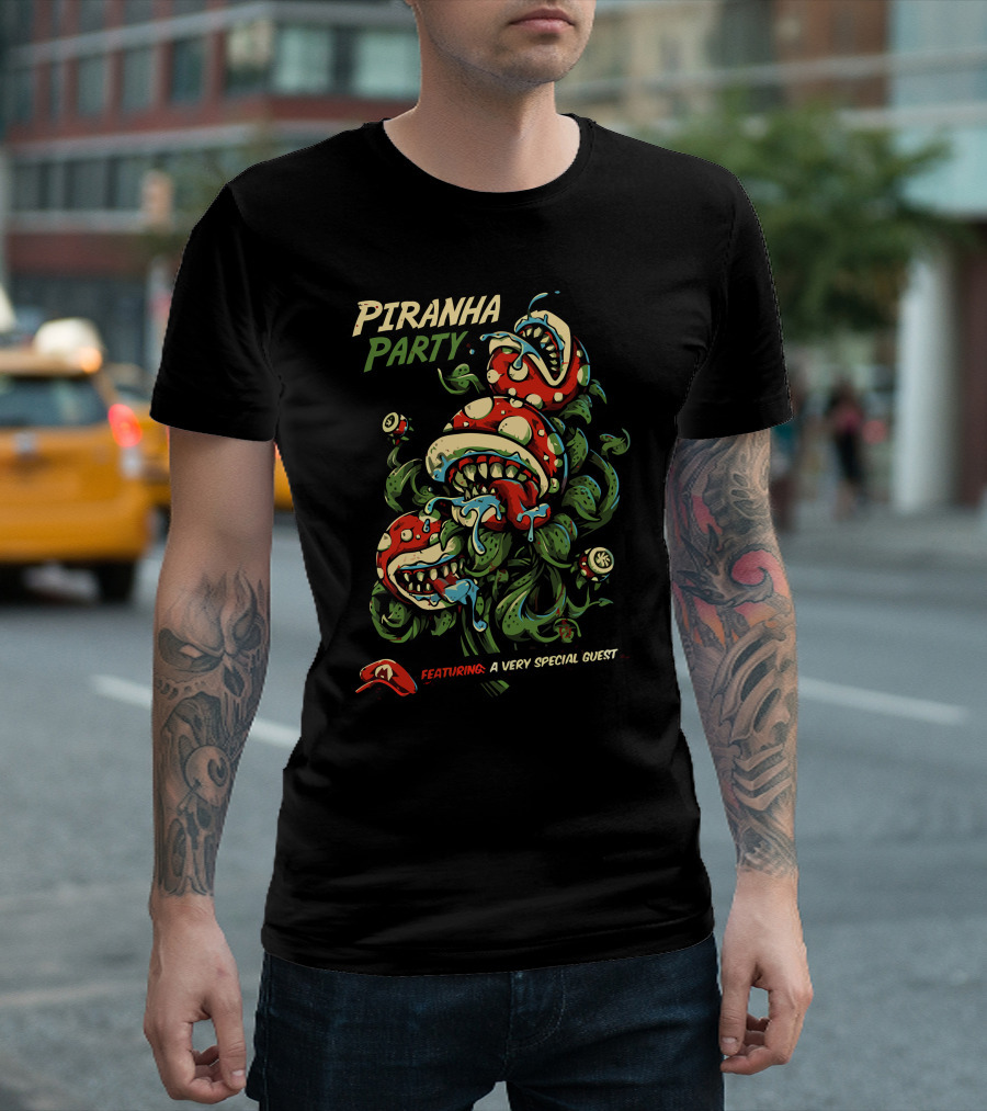 Piranha Party Featuring A Very Special Guest T-Shirt