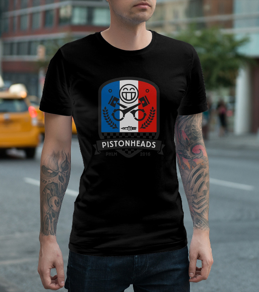 Pistonheads Phlm16 French Tricolor Shield Racing Emblem T-Shirt