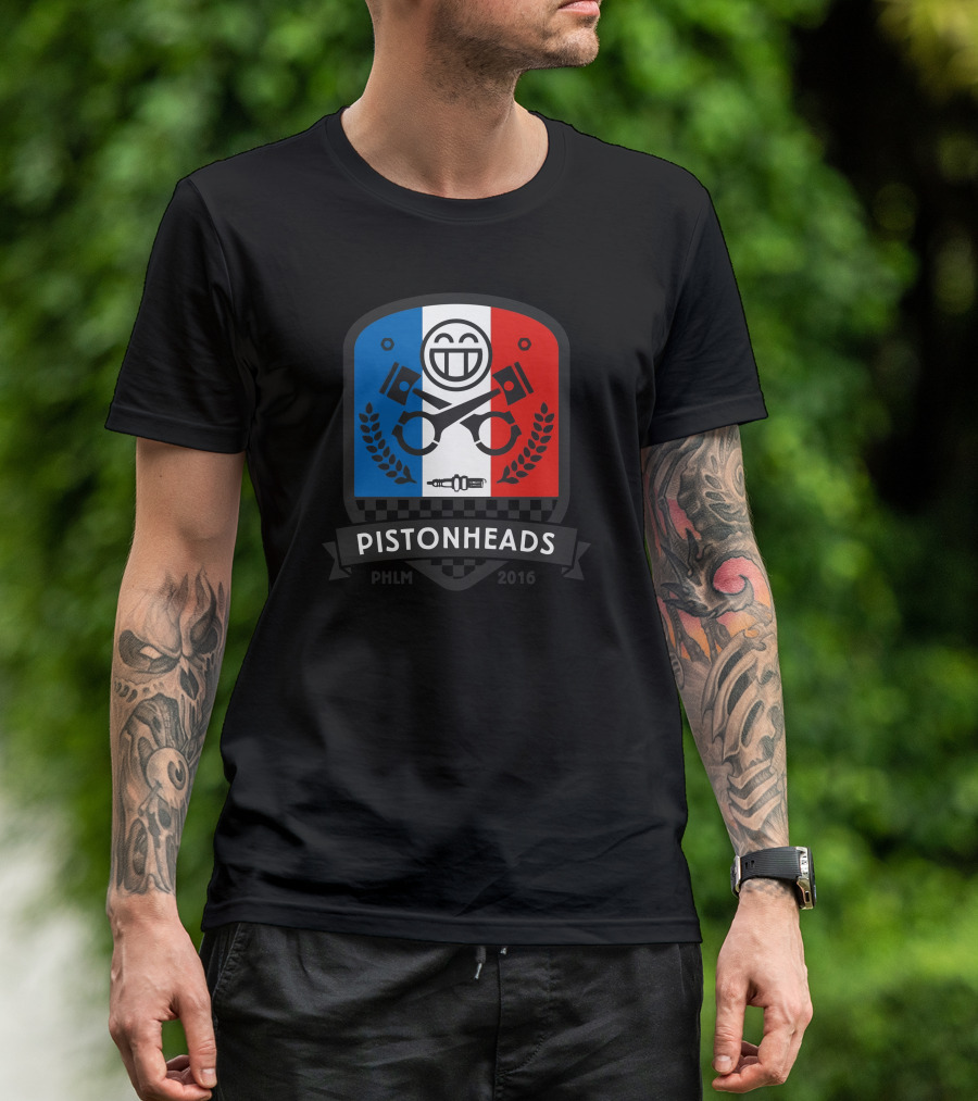 Pistonheads Phlm16 French Tricolor Shield Racing Emblem T-Shirt