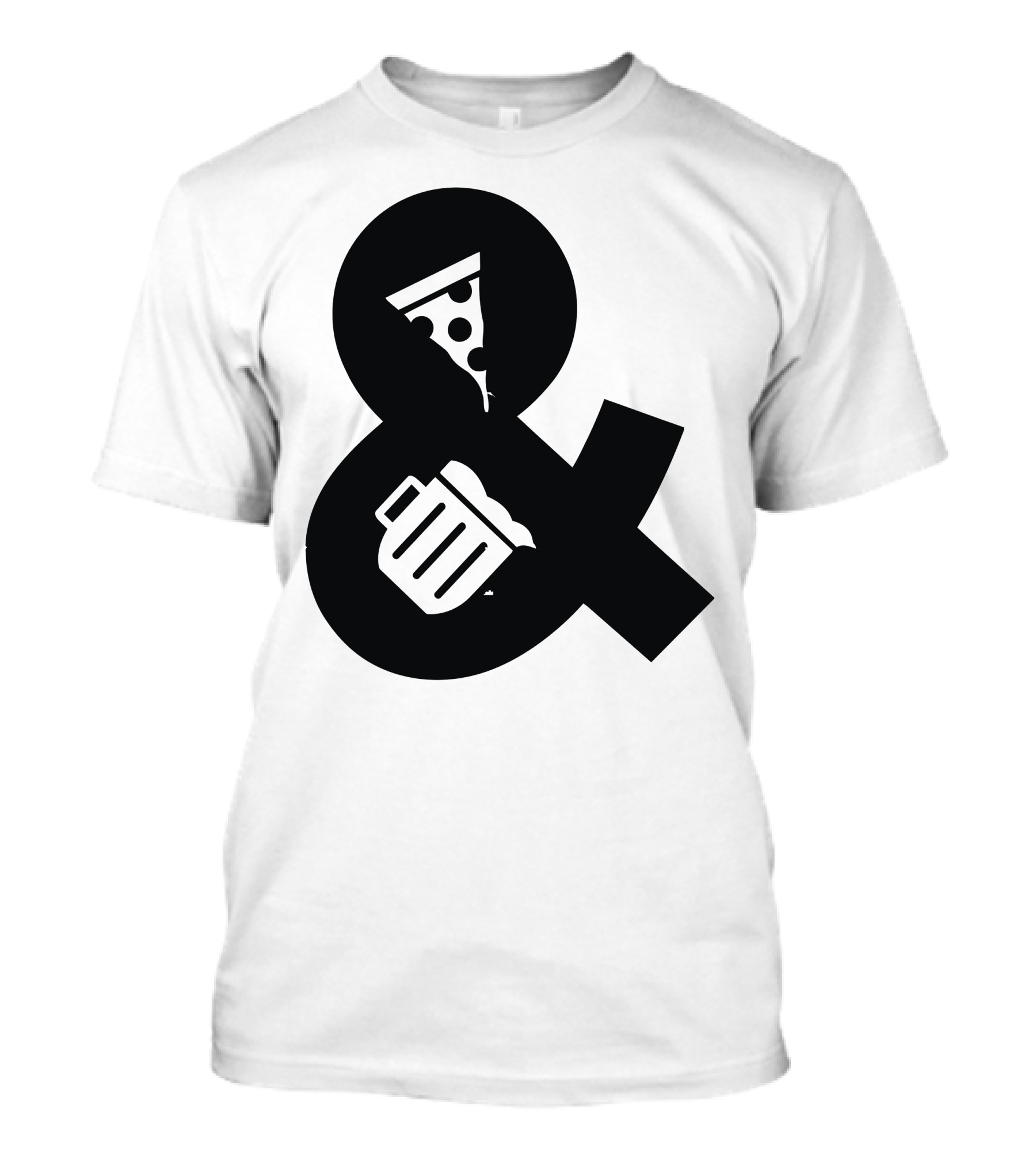 Pizza And Beer Combination Ampersand With Slice And Mug T-Shirt