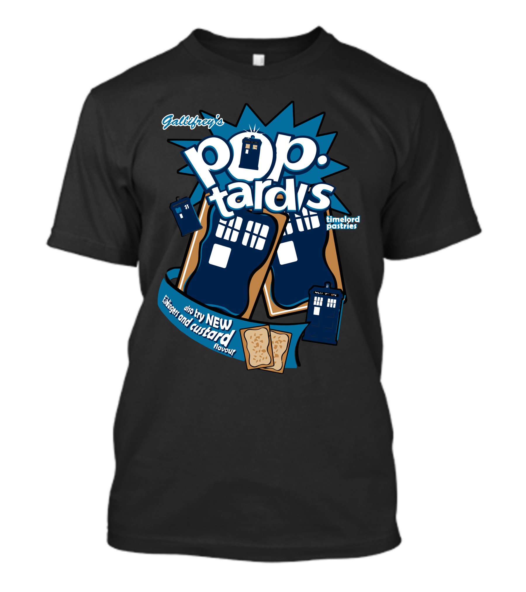 Gallifrey's Pop Tardis Timelord Pastries Try New Fishstick And Custard Flavor T-Shirt