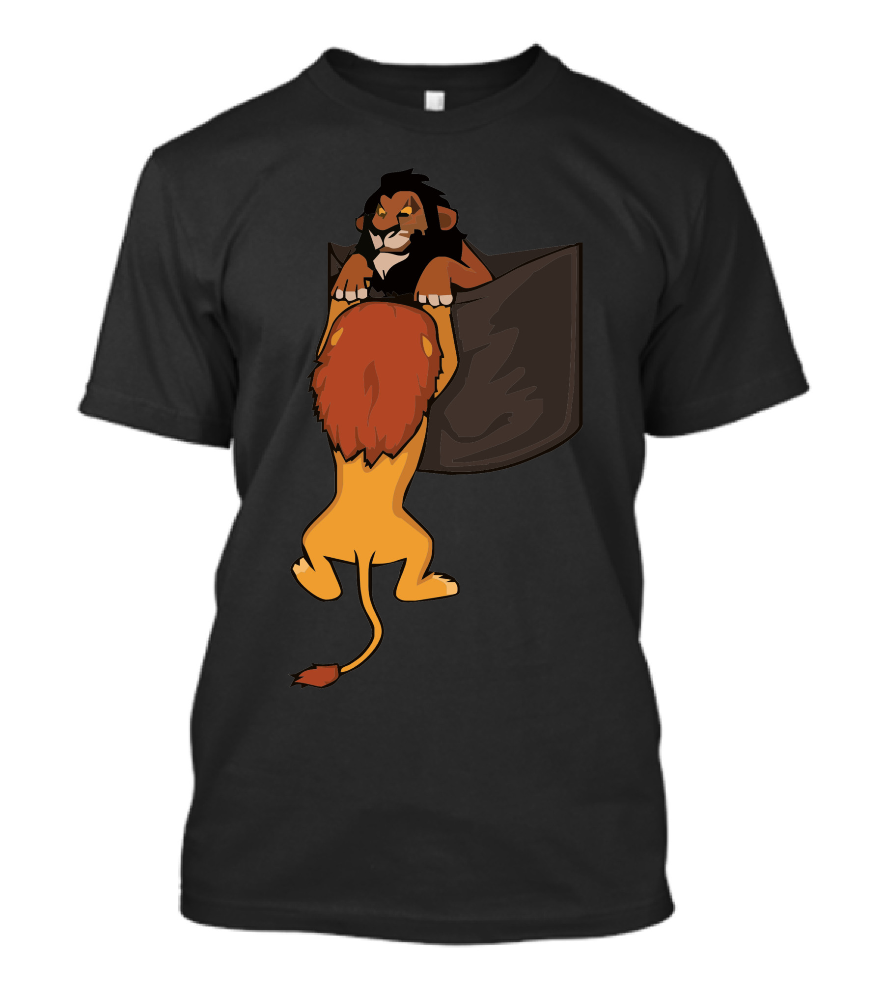 Precipocket Lion Brothers Hanging From Dark Pocket Scene T-Shirt