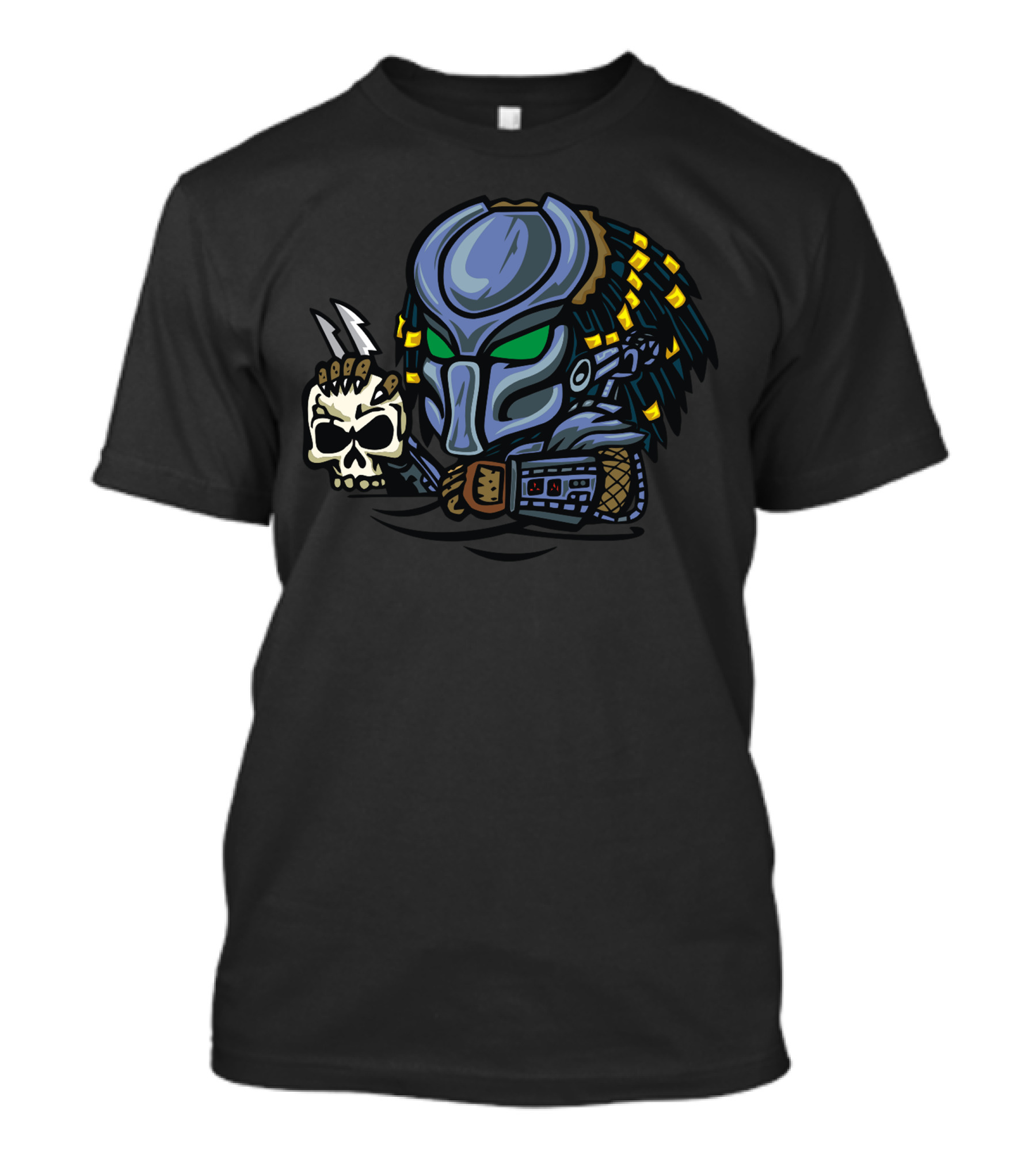 Predator Helmet Skull Warrior Battle Gear T-Shirt
