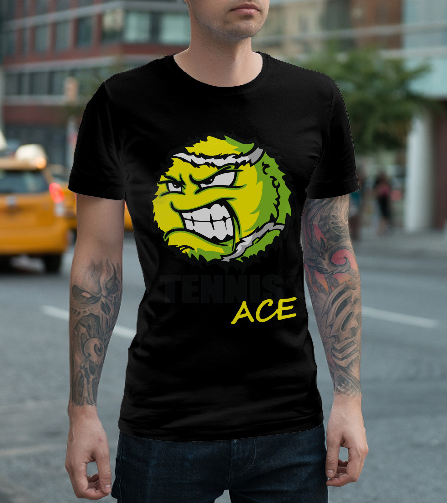 Tennis Ace Pro Ball Fierce Expression T-Shirt