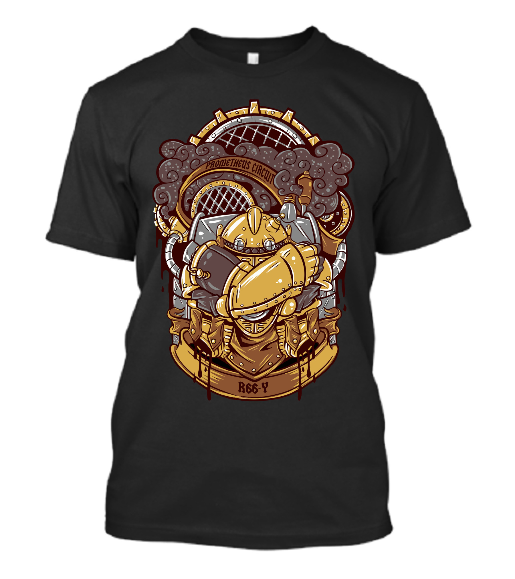 Prometheus Circuit R66-Y Steampunk Robot T-Shirt