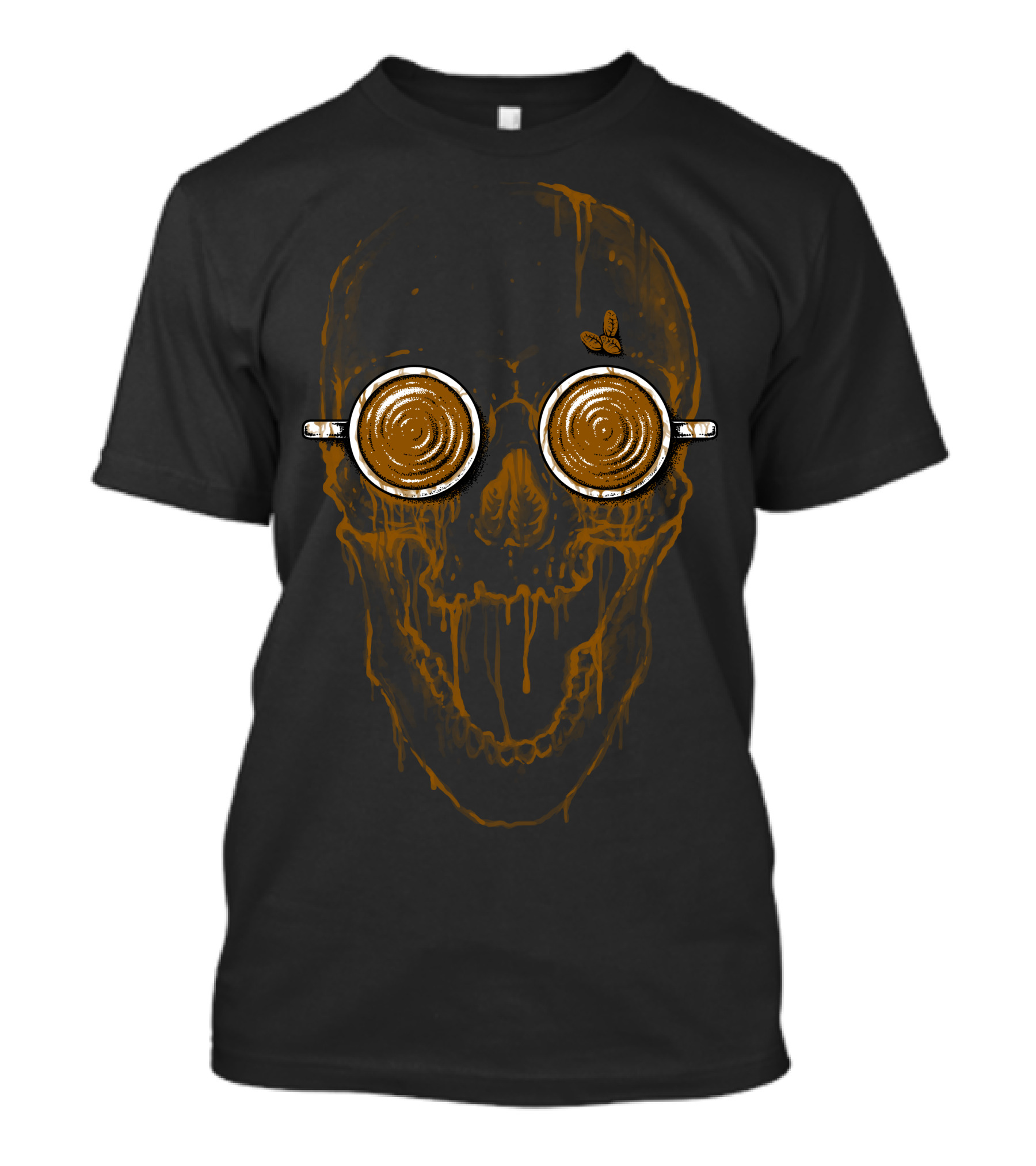Skull Coffee Cups Butterfly Glasses T-Shirt