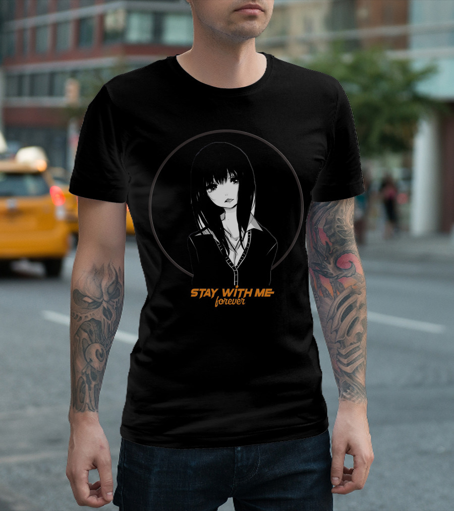 Stay With Me Forever Manga Style Girl T-Shirt