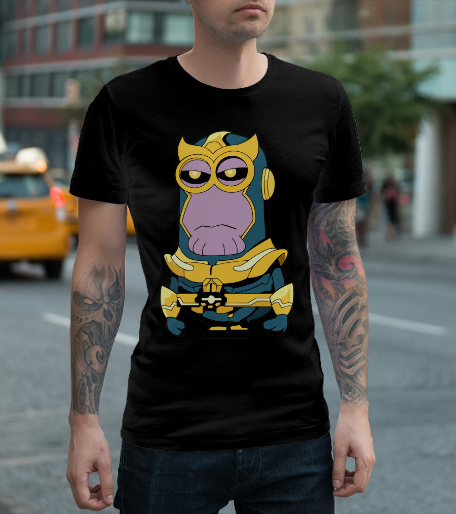 Thanos Minion Crossover Character Marvel Despicable Me T-Shirt