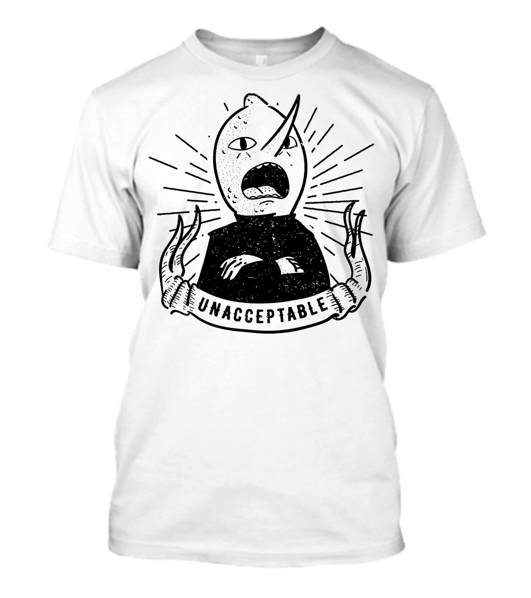 Unacceptable Lemongrab Reaction Iconic Character Outburst T-Shirt