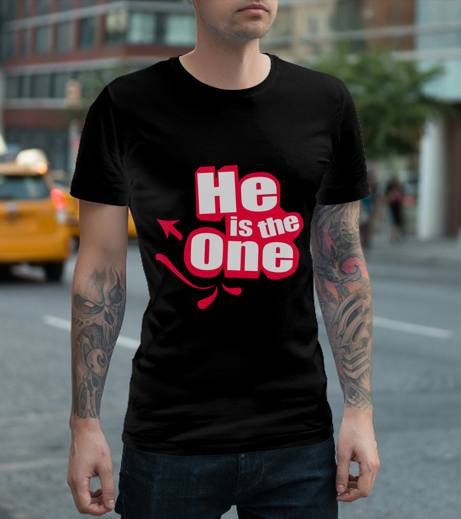 He Is the One Red Arrow and Splash T-Shirt