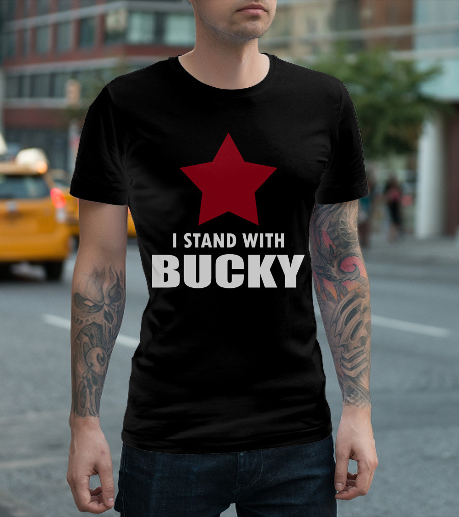 I Stand With Bucky Red Star Icon T-Shirt