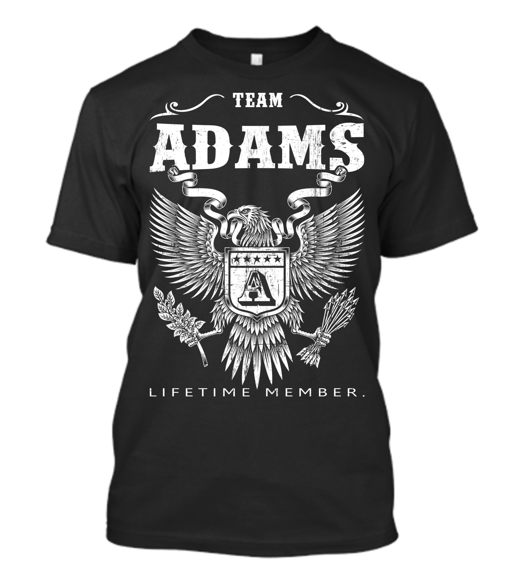 Team Adams Lifetime Member Eagle Crest T-Shirt