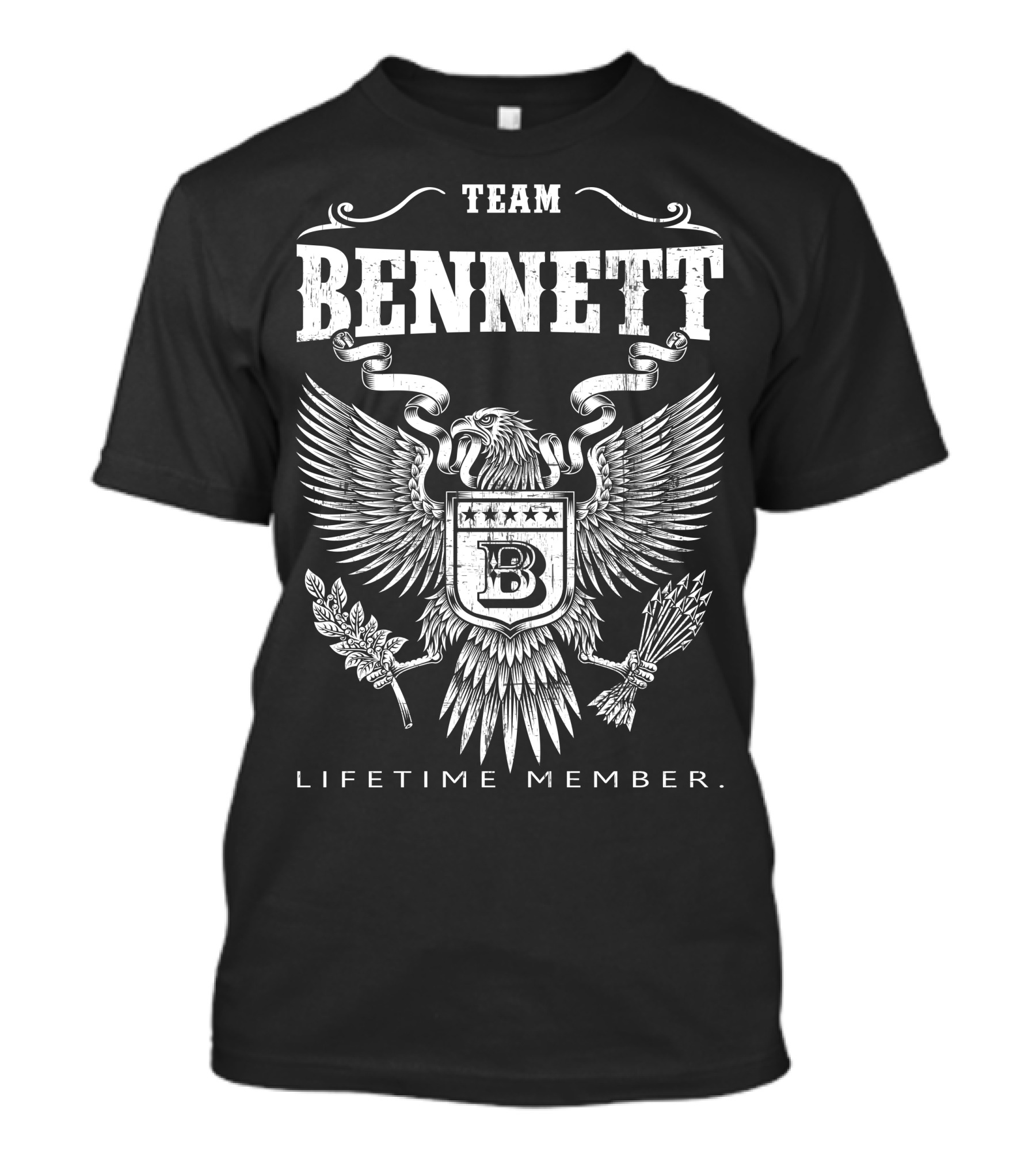 Team Bennett Eagle Crest Lifetime Member T-Shirt