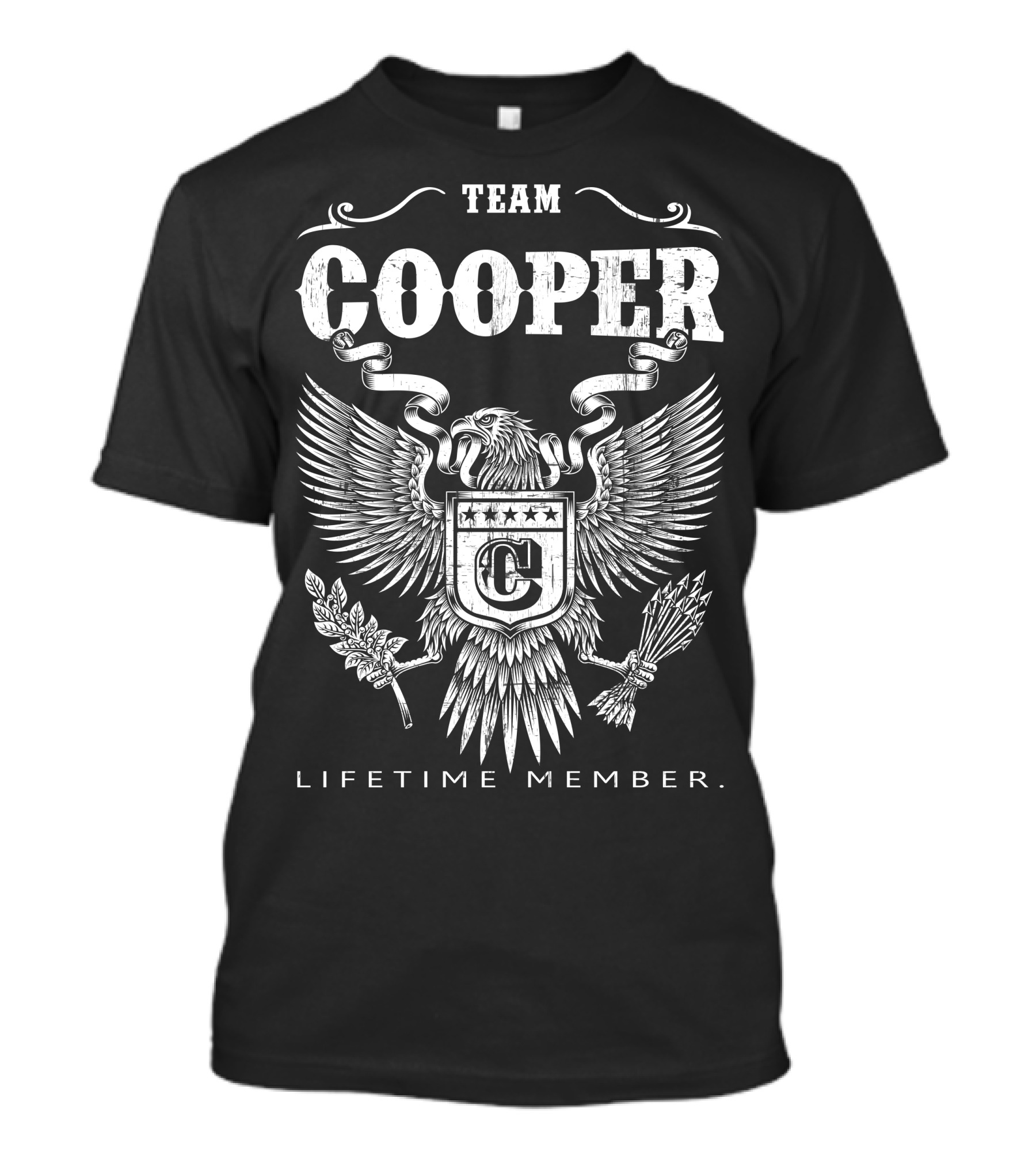 Team Cooper Lifetime Member Crest Eagle Emblem T-Shirt