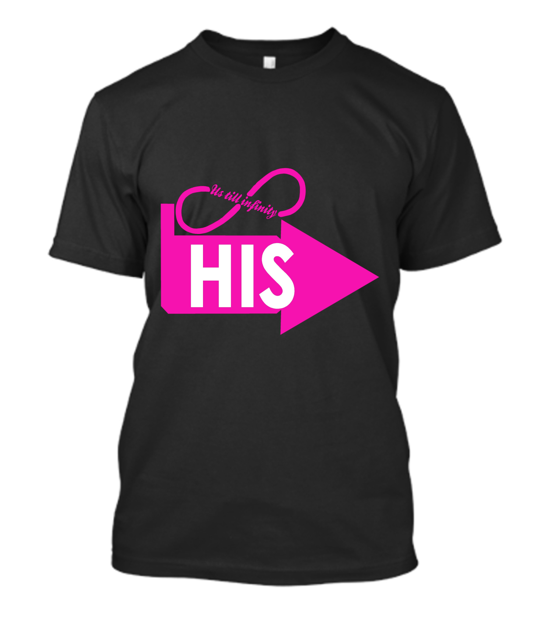 Us Till Infinity His Pink Arrow T-Shirt
