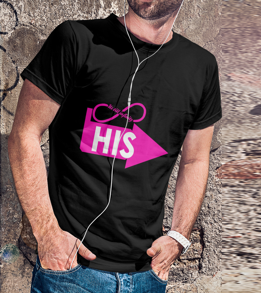 Us Till Infinity His Pink Arrow T-Shirt