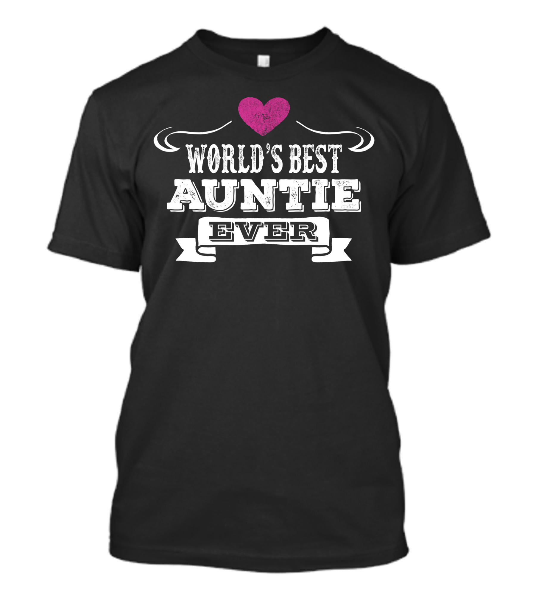 World's Best Auntie Ever Heart T-Shirt
