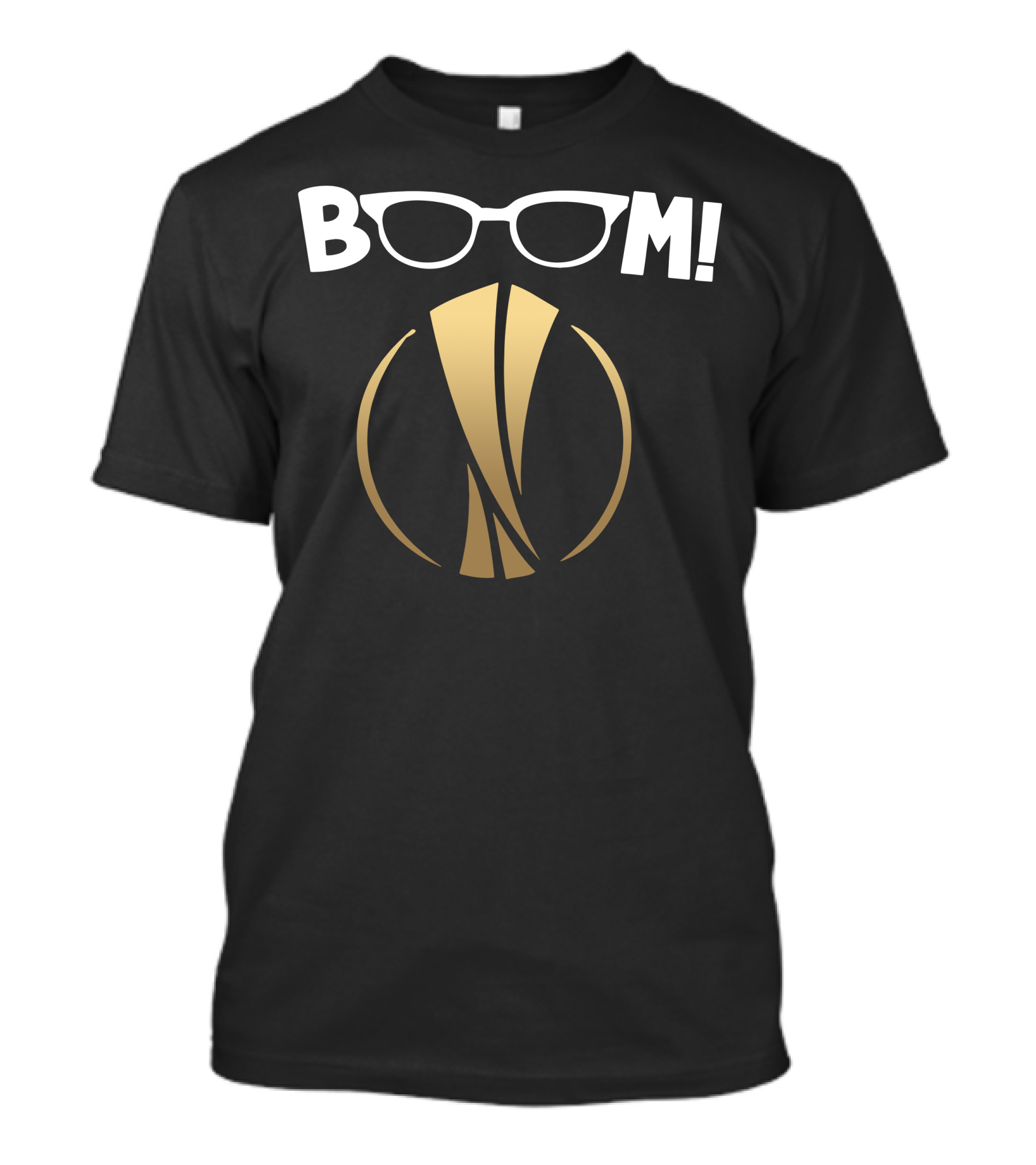 BOOM Glasses With Gold Disc T-Shirt