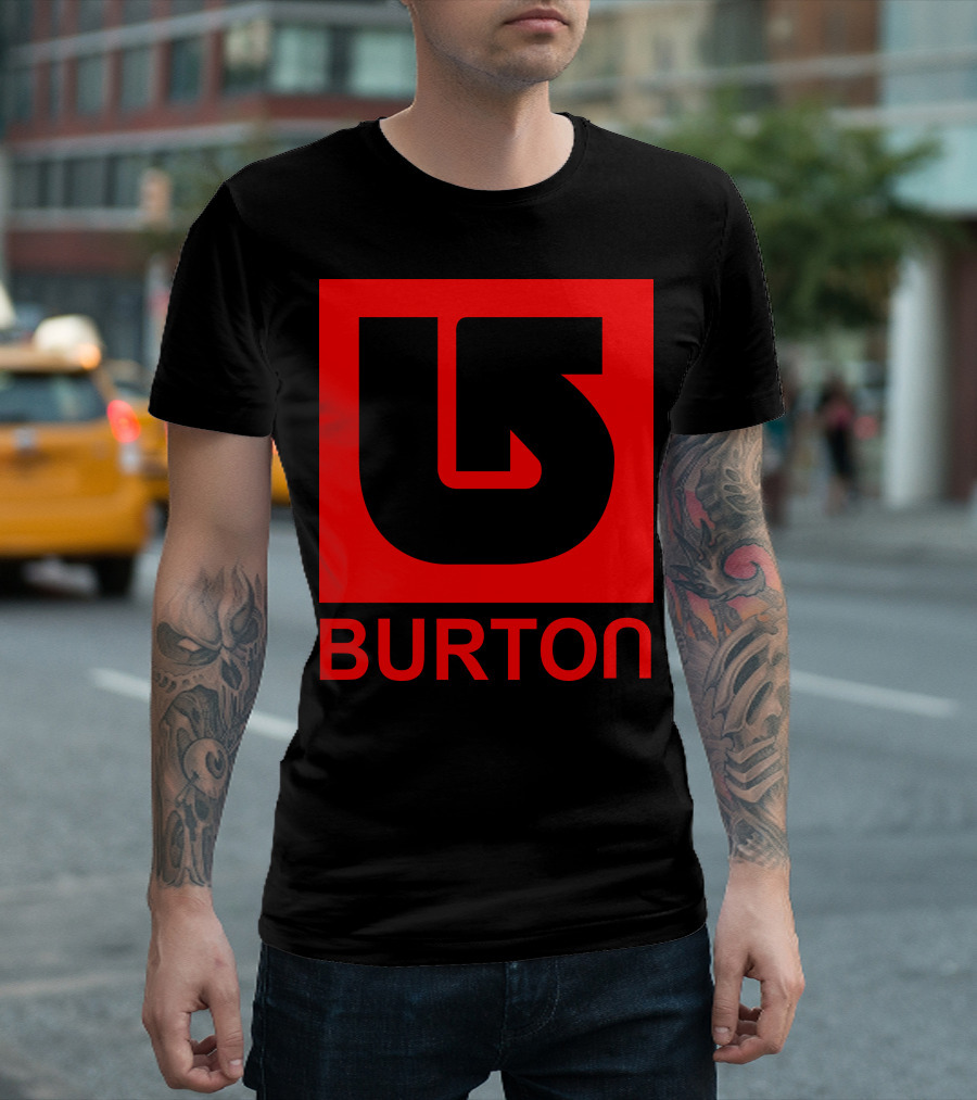 Burton Snowboards Logo Red and Black T-Shirt