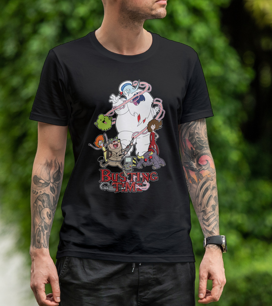 Busting Time An Awesome Amalgam Of Ghosts With Characters And Monsters T-Shirt