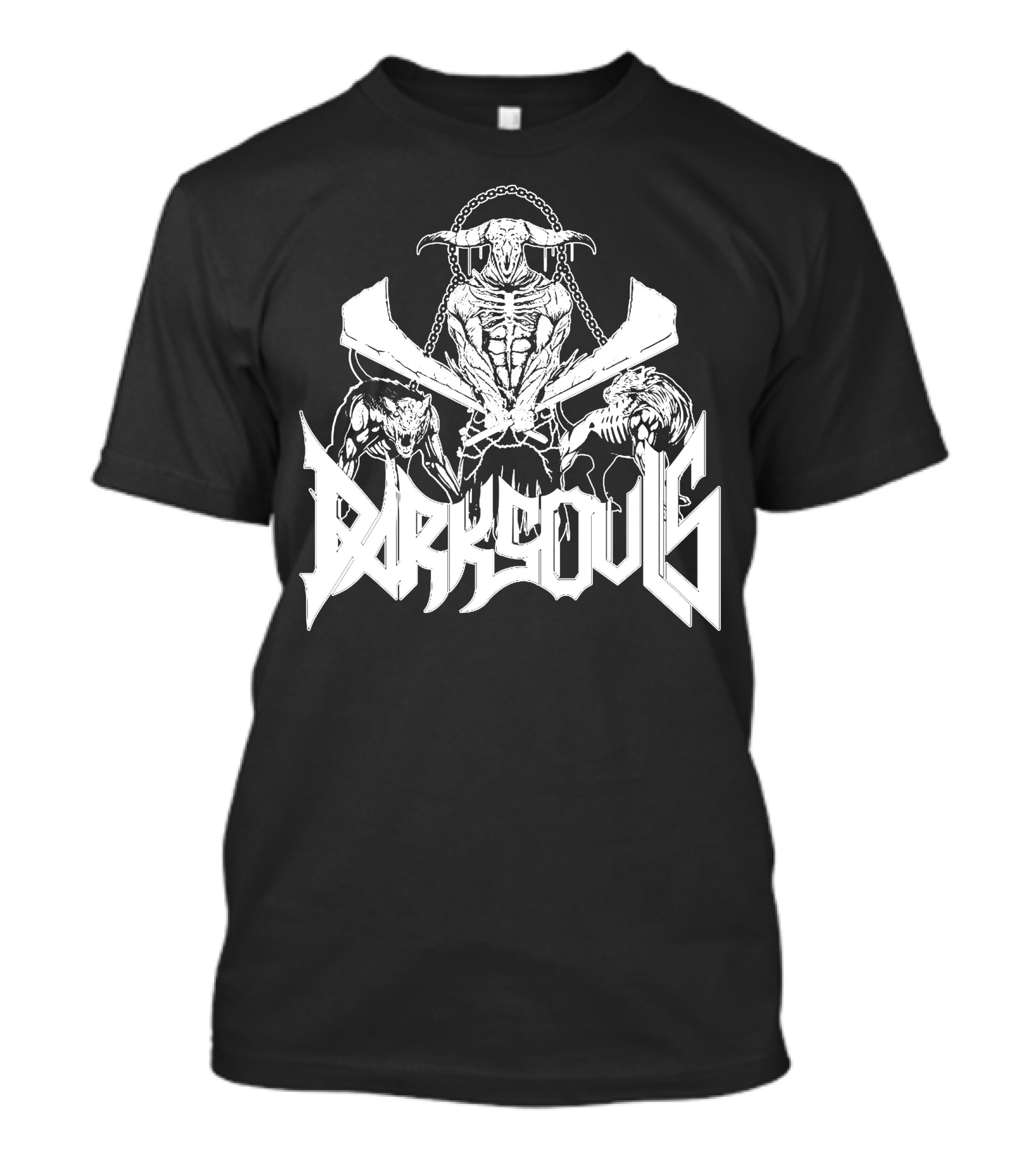 Dark Souls Capra Demon Metal Band Old School BW Edition T-Shirt