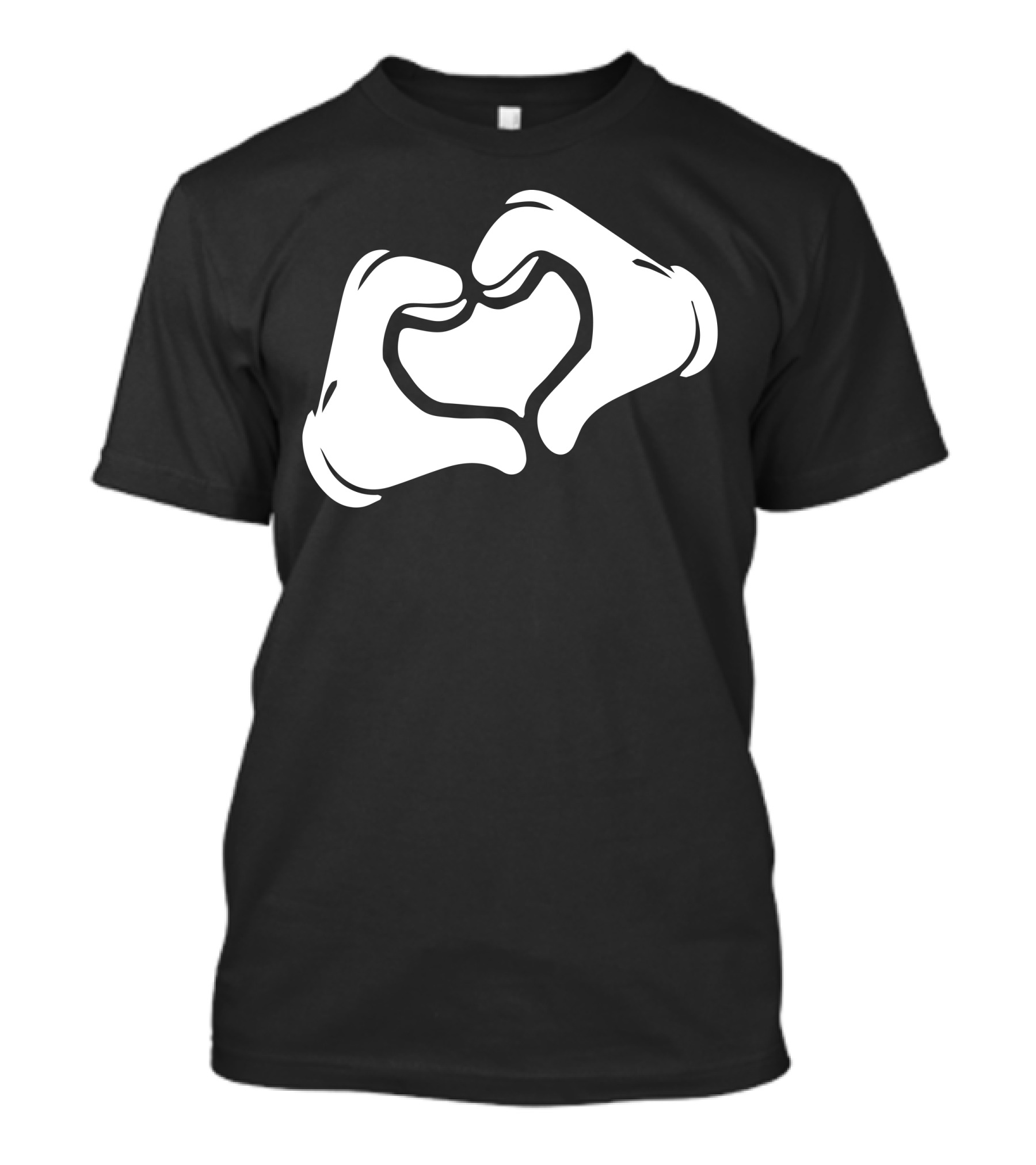 Mickey Style Cartoon Hands Heart Gesture T-Shirt