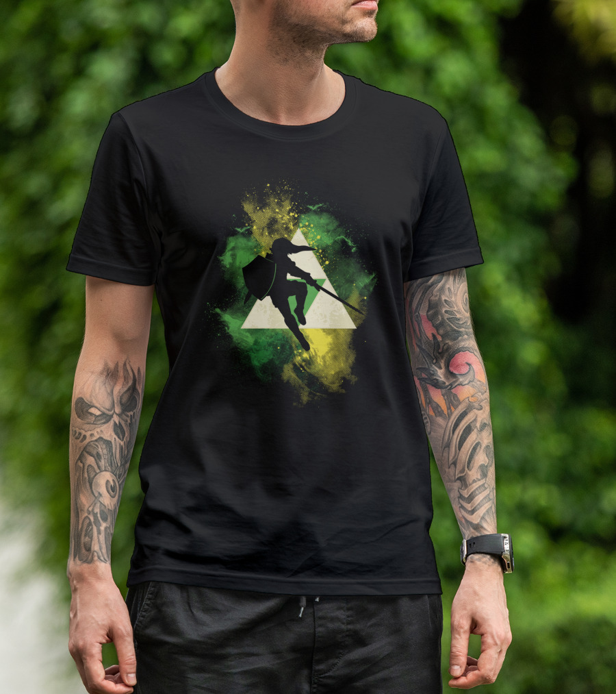Legendary Elf In Epic Space Adventure Tri-Force Aura T-Shirt