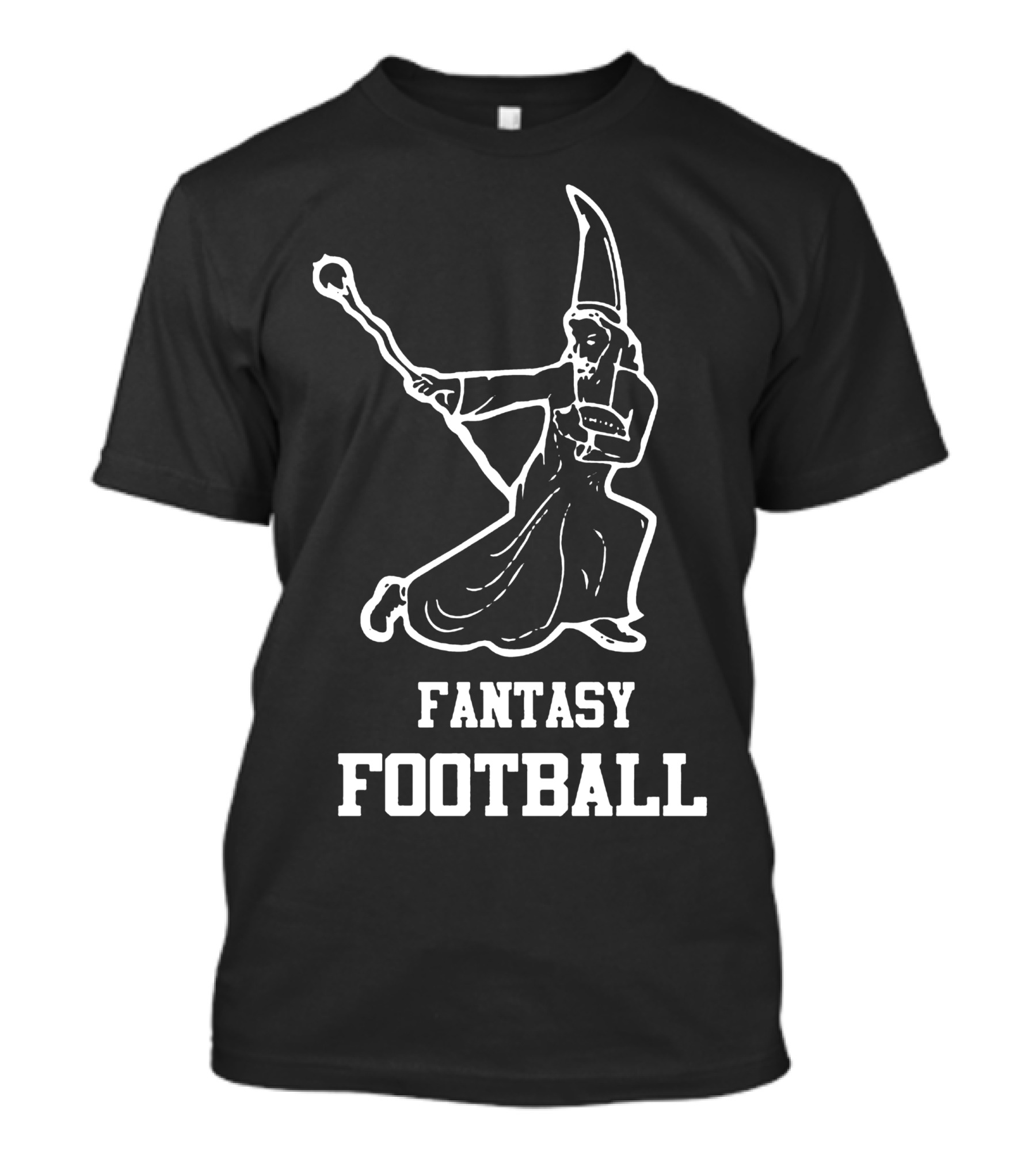 Fantasy Football Wizard With Draft Beer And Sports Magic T-Shirt