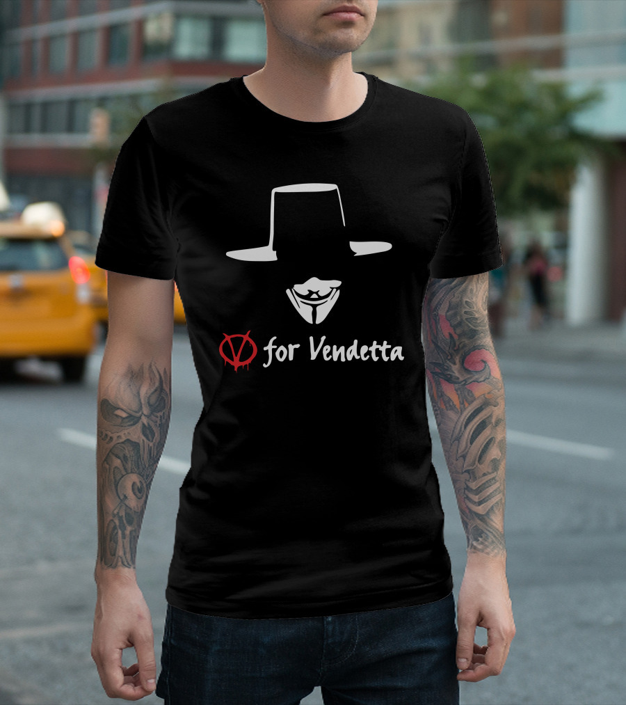 V For Vendetta Guy Fawkes Mask T-Shirt