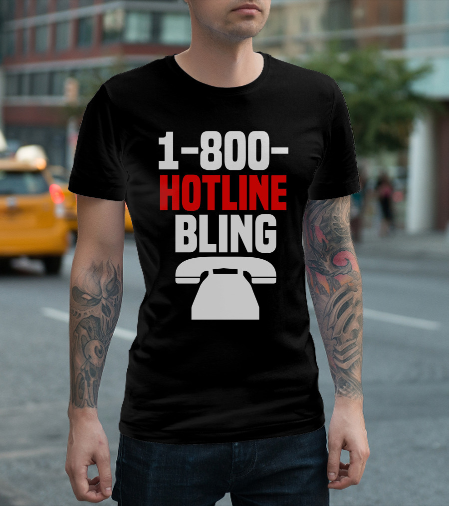 1-800-Hotline Bling White Telephone T-Shirt
