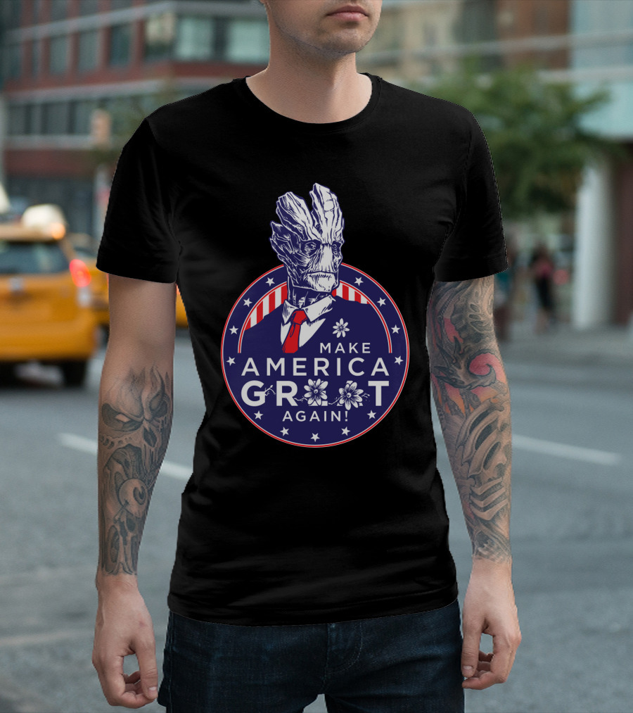 Make America Groot Again President Badge T-Shirt