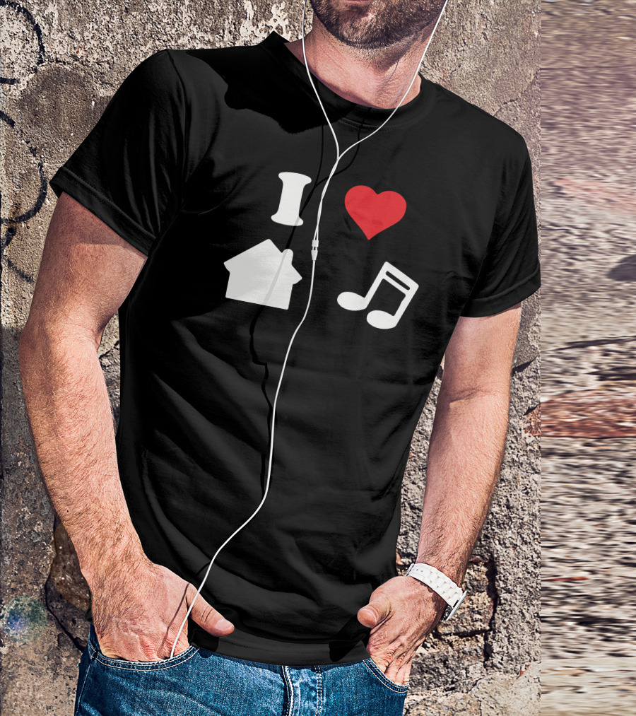 I Love House Music Icons T-Shirt