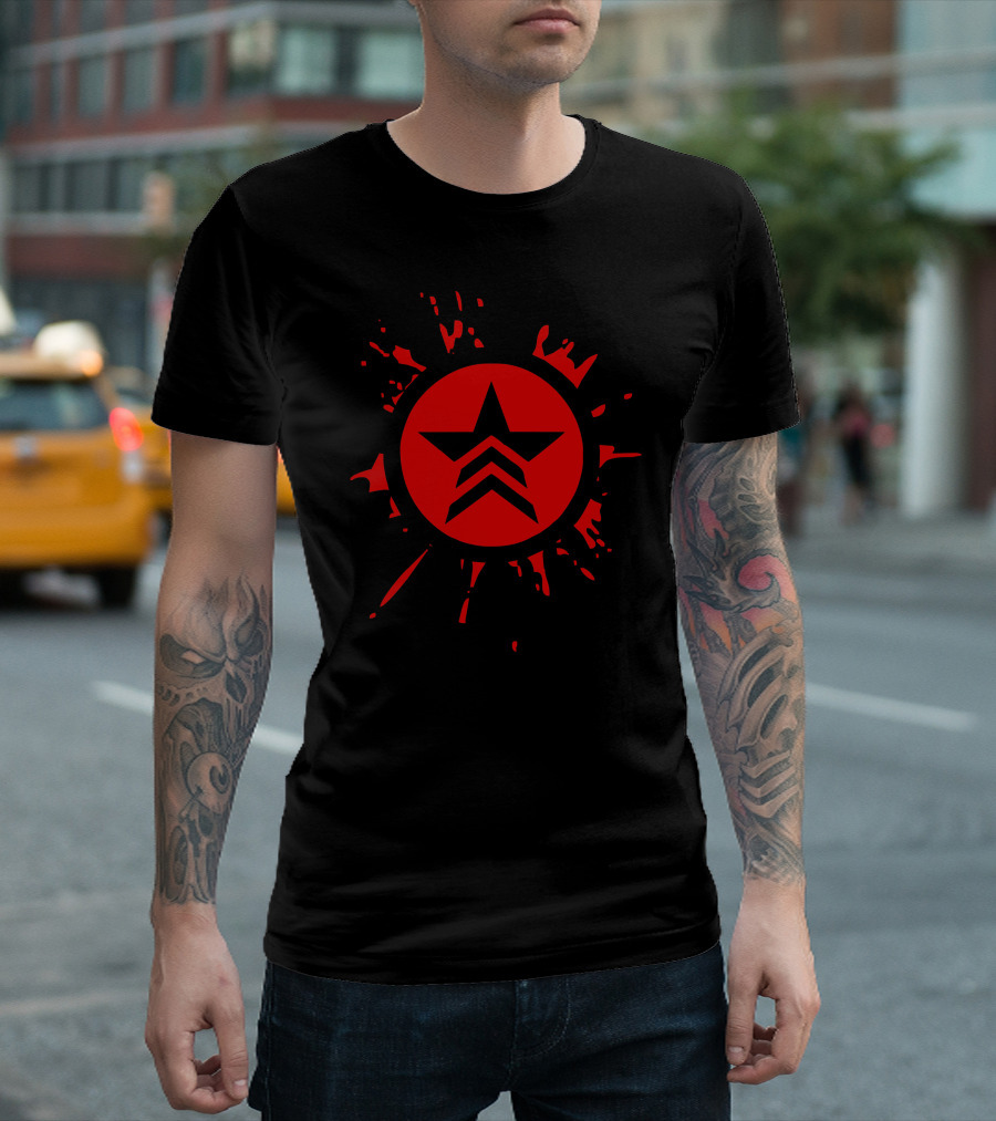 Mass Effect Renegade Red Star Symbol Splat T-Shirt