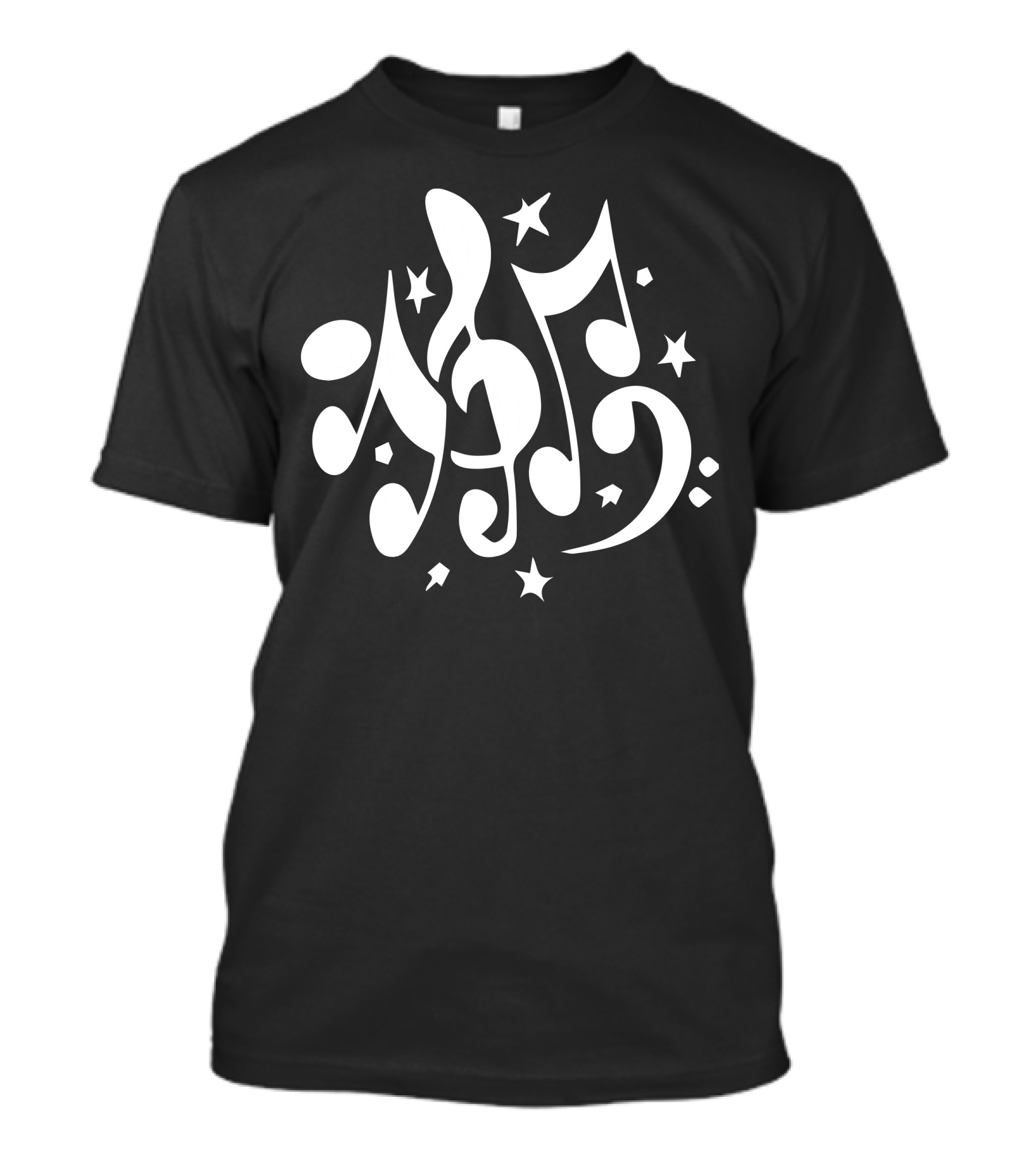 Music Notes Stars Melody Symbols T-Shirt