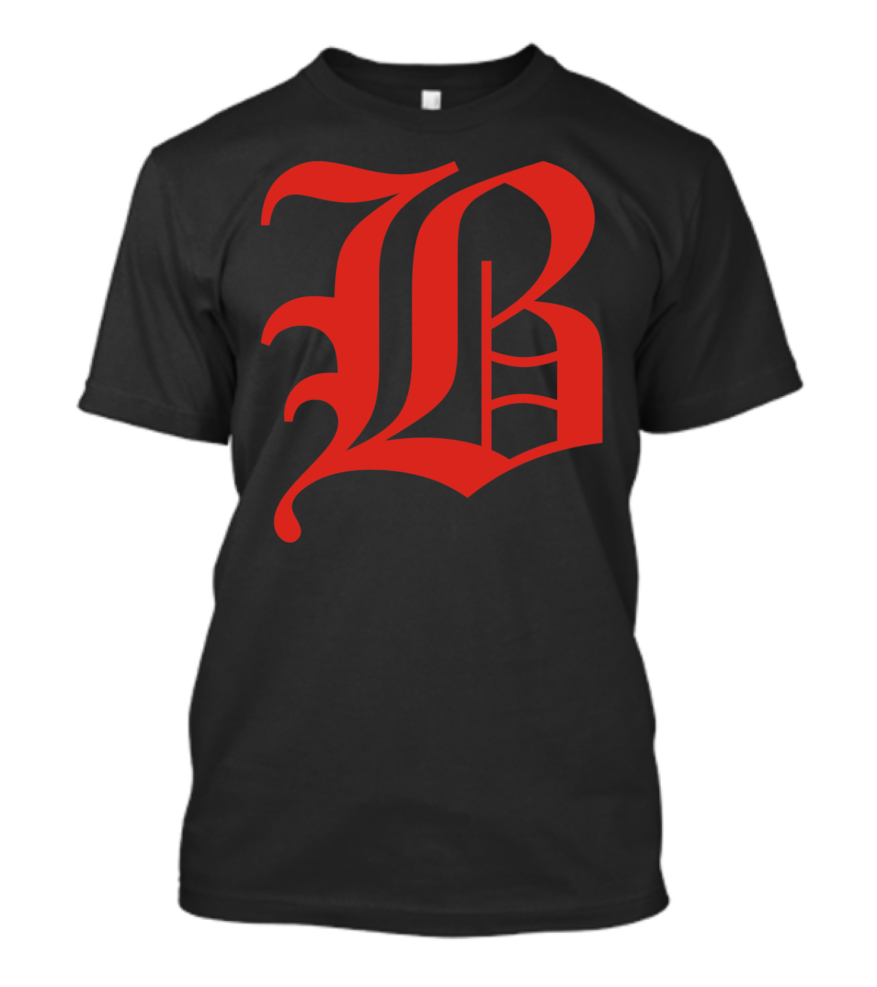 Og B Red Gothic Initial Letter T-Shirt