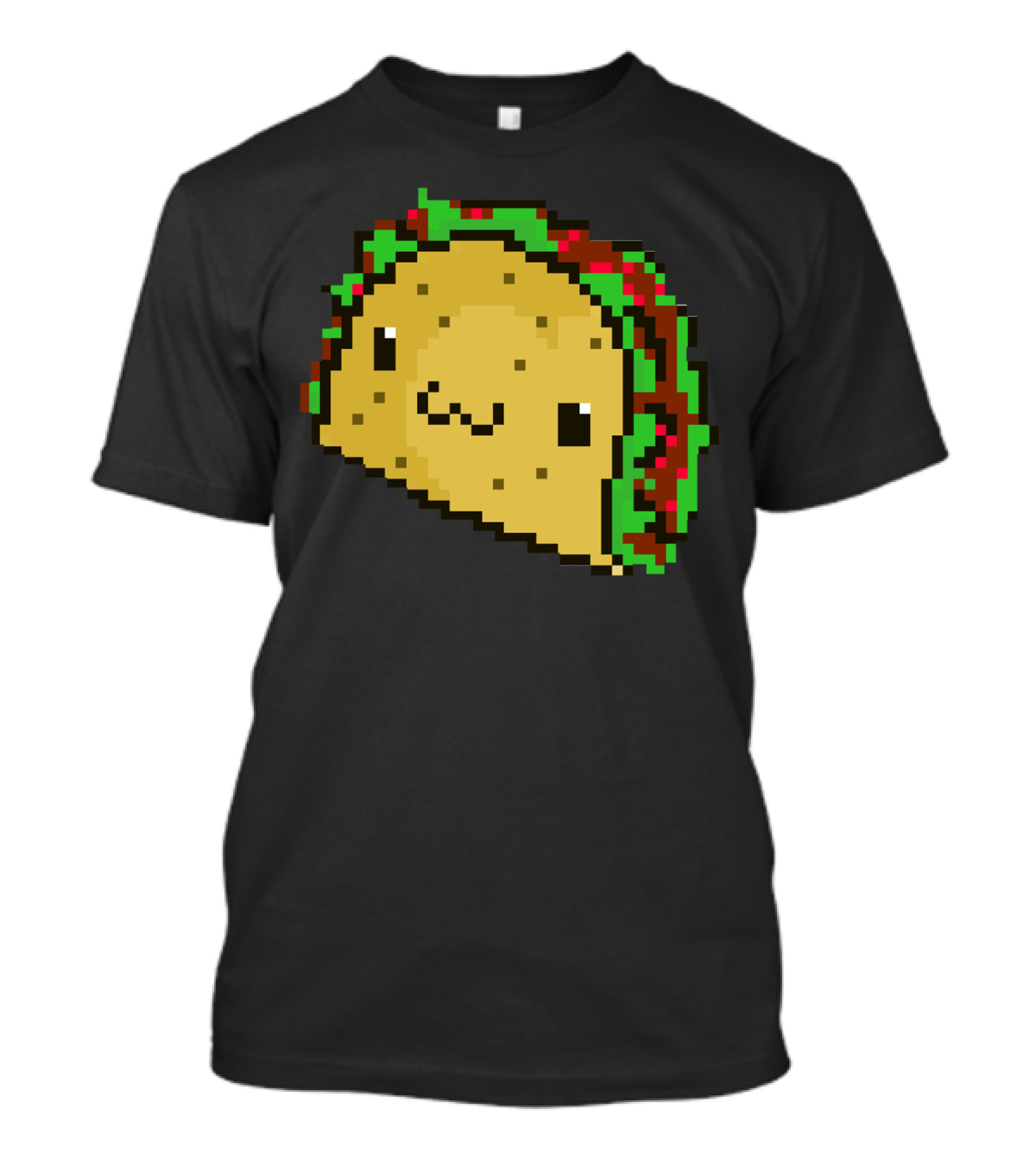 Pixel Art Smiling Taco Face T-Shirt