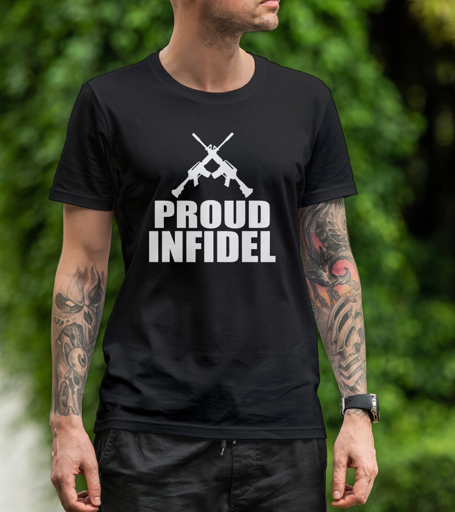 PROUD INFIDEL AR-15 CROSS RIFLES T-Shirt