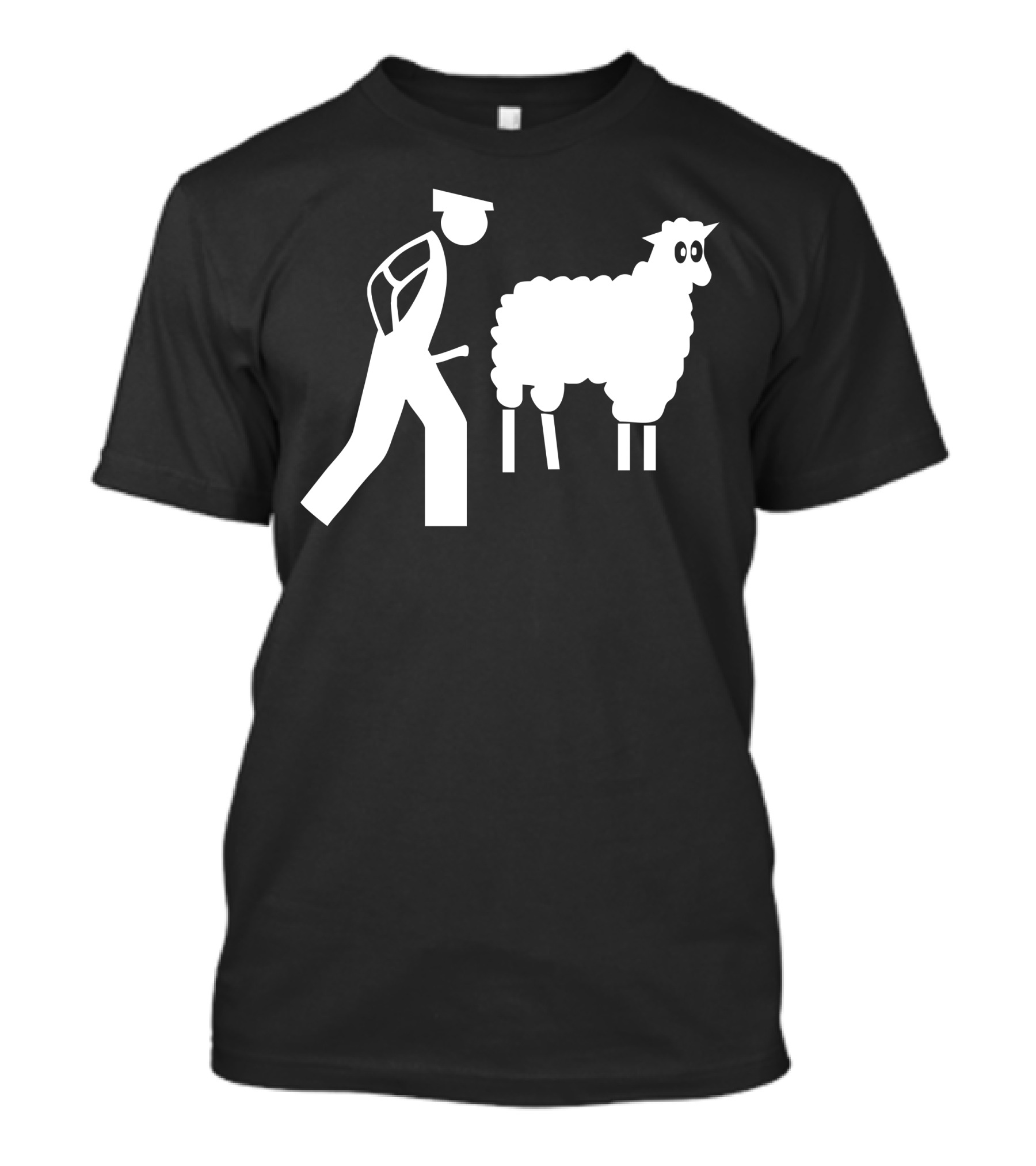 Rude Sheep Police Officer T-Shirt