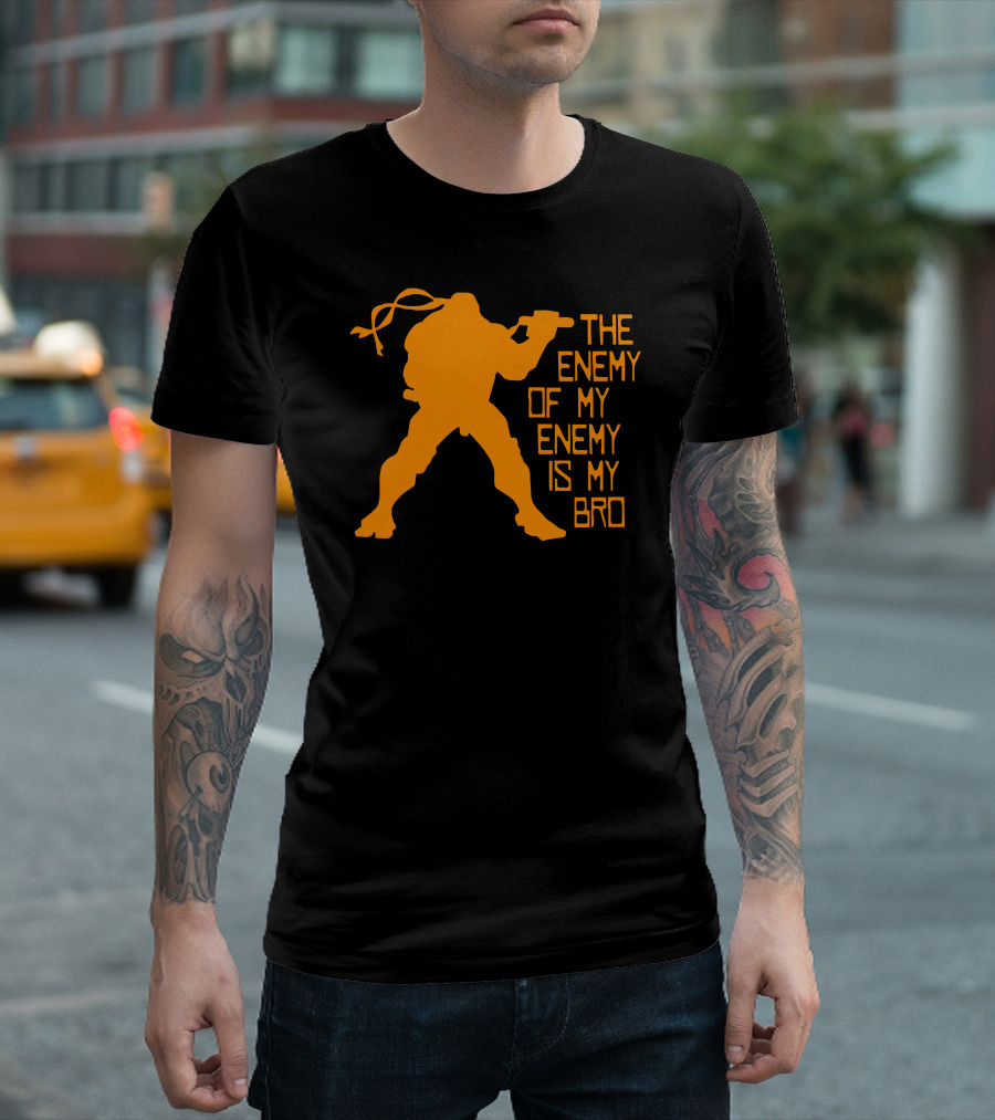 Tmnt Michelangelo The Enemy of My Enemy Is My Bro T-Shirt