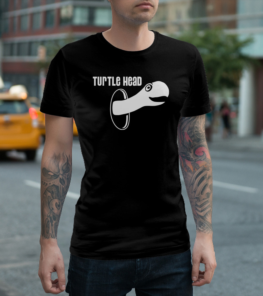 Turtle Head Peeking Through Oval Frame T-Shirt