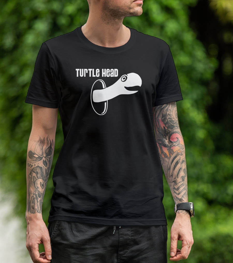Turtle Head Peeking Through Oval Frame T-Shirt